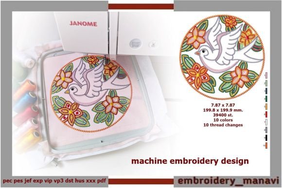 Bird in Flowers Embroidery Review