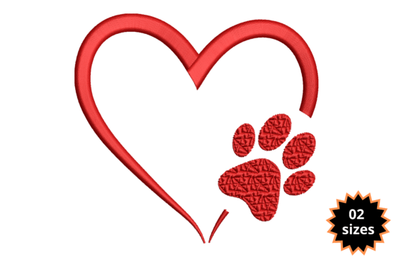 Heart with Animal Footprint Embroidery Design Review